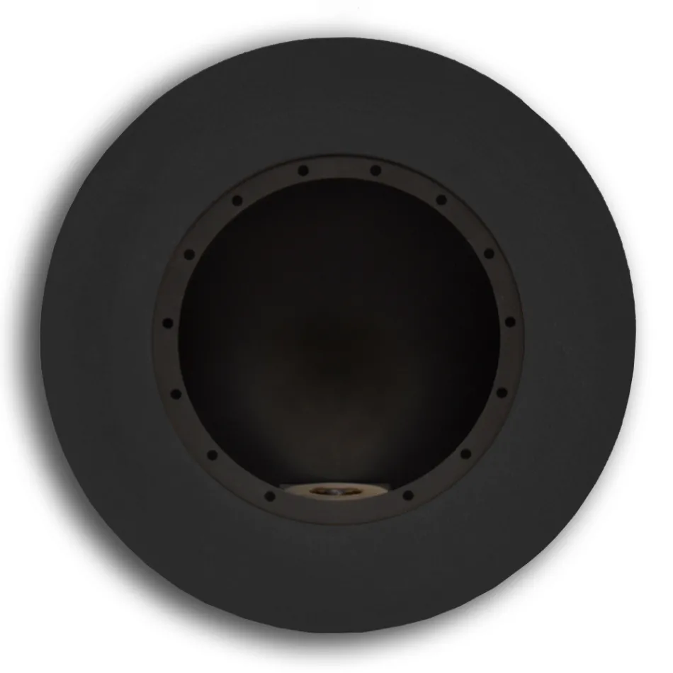 Kulatý designový nástěnný bioethanový krb z lakované oceli - Trenton Viadurini