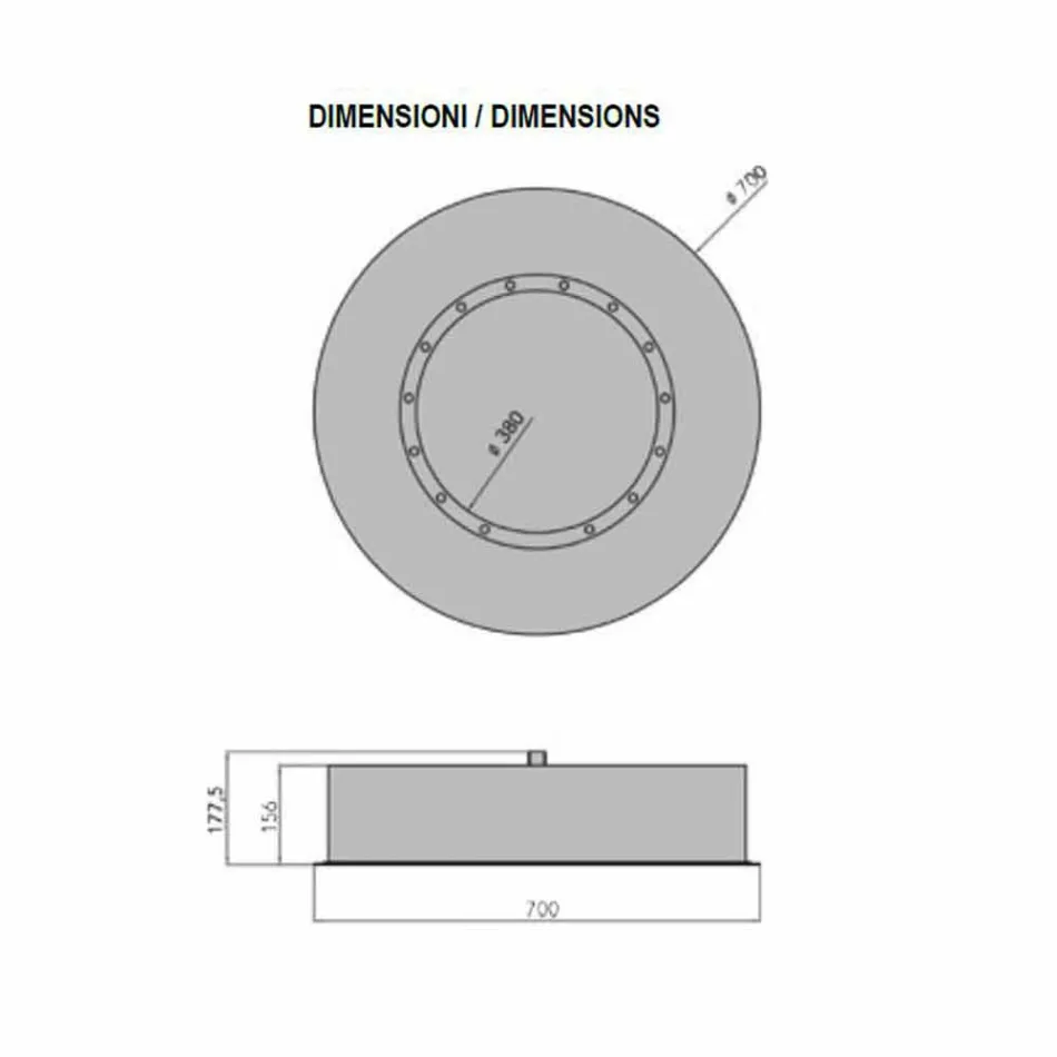 Kulatý designový nástěnný bioethanový krb z lakované oceli - Trenton Viadurini