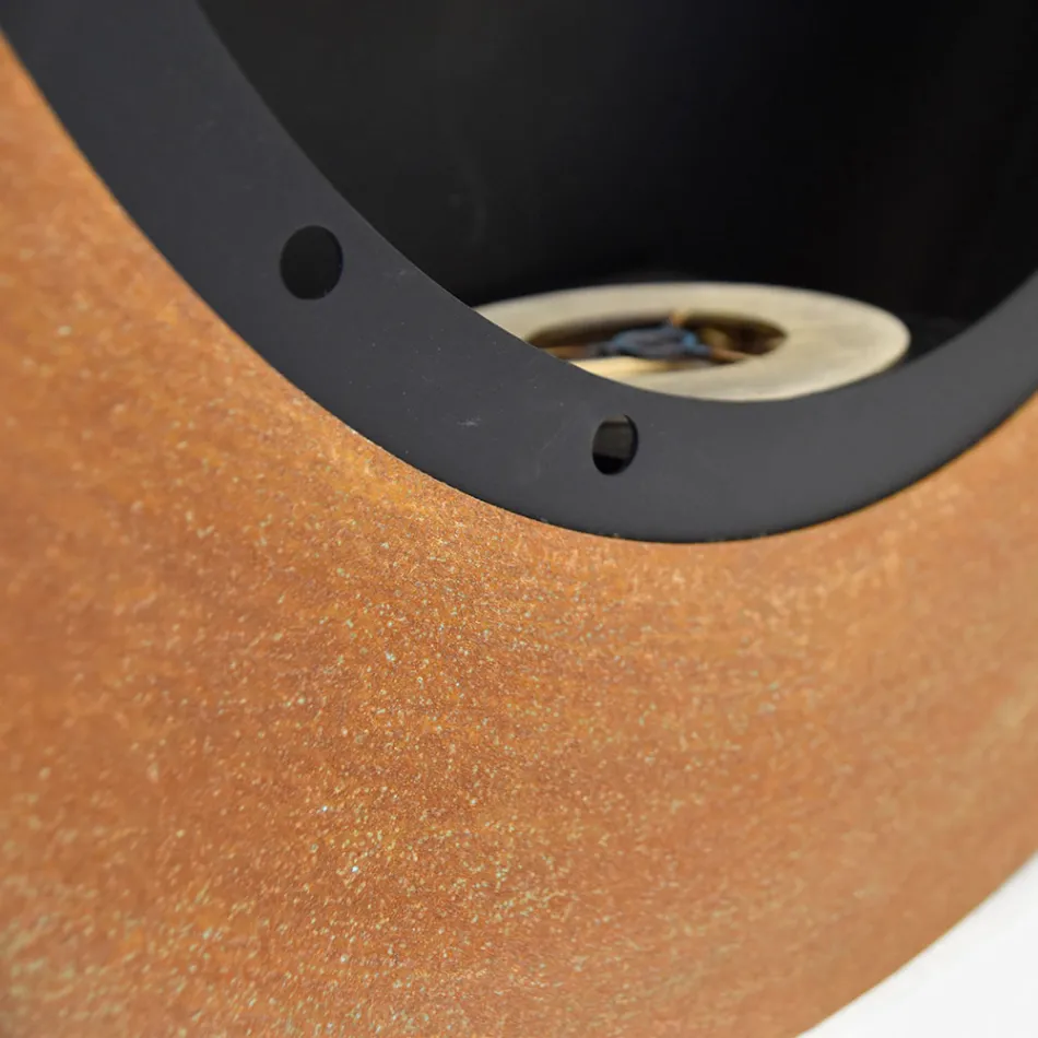 Kulatý designový nástěnný bioethanový krb z lakované oceli - Trenton Viadurini