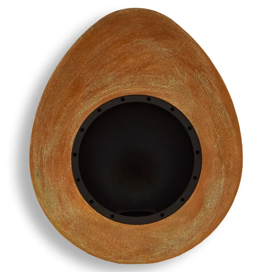 Nástěnný krb z bioethanolu v oválném provedení lakovaná ocel - Guiscard Viadurini