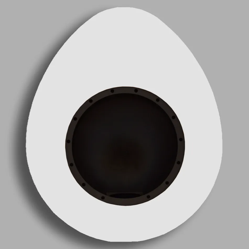 Nástěnný krb z bioethanolu v oválném provedení lakovaná ocel - Guiscard Viadurini