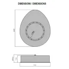 Nástěnný krb z bioethanolu v oválném provedení lakovaná ocel - Guiscard Viadurini