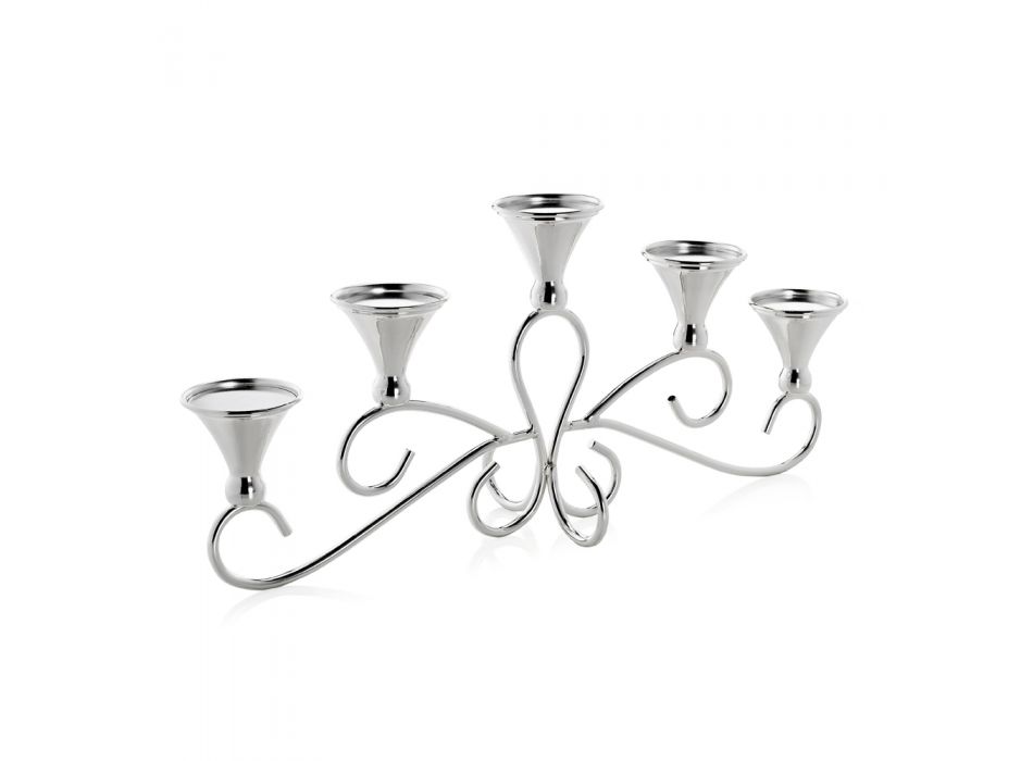 5 ozbrojených svícnů v luxusním italském designu se stříbrným kovem - Peleo Viadurini