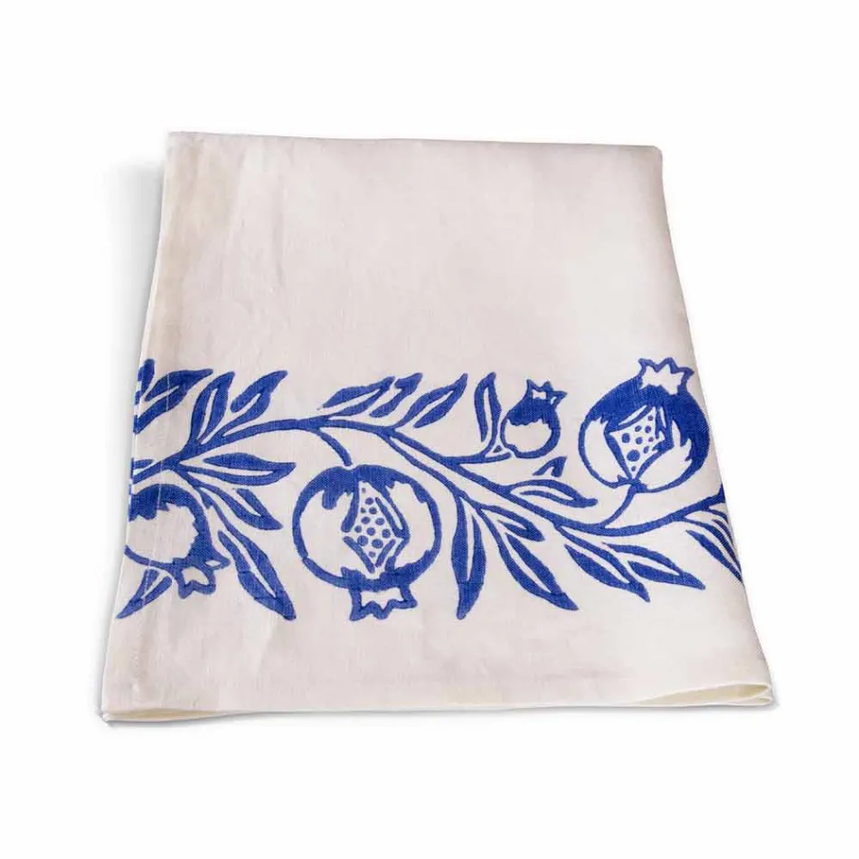 Plátěné plátno italského řemesla s ručně tištěným designem - ochranné známky Viadurini