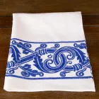 Plátěné plátno italského řemesla s ručně tištěným designem - ochranné známky Viadurini