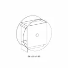 Tyčový vozík z extra čirého skla s kolečky a výsuvným podnosem - Pigolo Viadurini