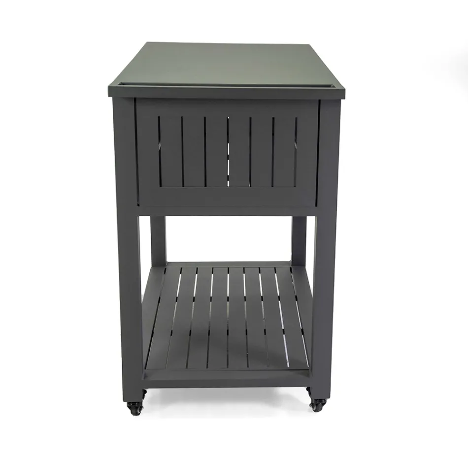 Venkovní vozík z lakovaného hliníku s různými povrchovými úpravami - Hotel Viadurini