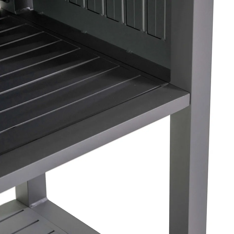 Venkovní vozík z lakovaného hliníku s různými povrchovými úpravami - Hotel Viadurini