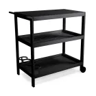 Hliníkový vozík s různými povrchovými úpravami, kolečky a 3 policemi - stan Viadurini