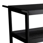 Hliníkový vozík s různými povrchovými úpravami, kolečky a 3 policemi - stan Viadurini