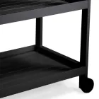 Hliníkový vozík s různými povrchovými úpravami, kolečky a 3 policemi - stan Viadurini