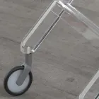 Skládací vozík z průhledného akrylového krystalu 2 tácy - Aristocles Viadurini