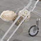 Skládací vozík z průhledného akrylového krystalu 2 tácy - Aristocles Viadurini