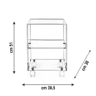 Vozík na předměty s plexi kolečky Made in Italy - Rudolf Viadurini
