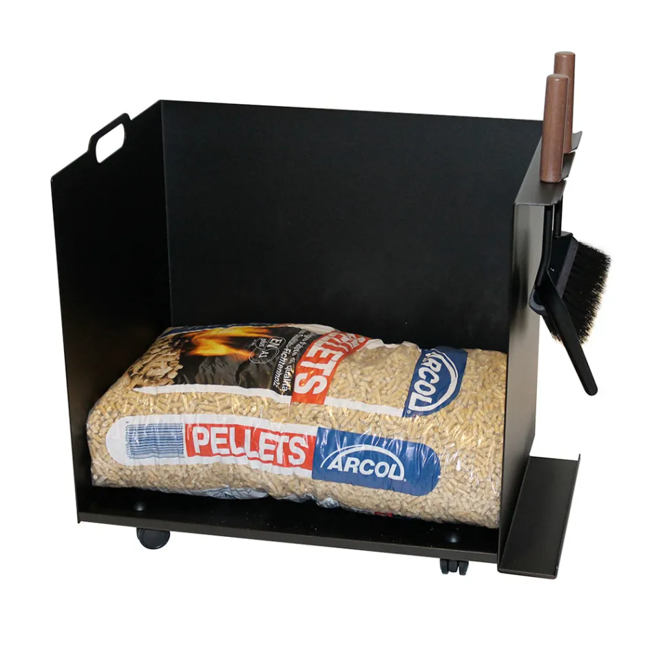 Kovový vozík na pelety s kolečky Made in Italy - Pinguino Viadurini