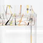 Vozík na jídlo z průhledného plexiskla Made in Italy - Galatius Viadurini