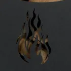 Kovový dřevěný vozík s policí a 4 kolečky Made in Italy - Geco Viadurini