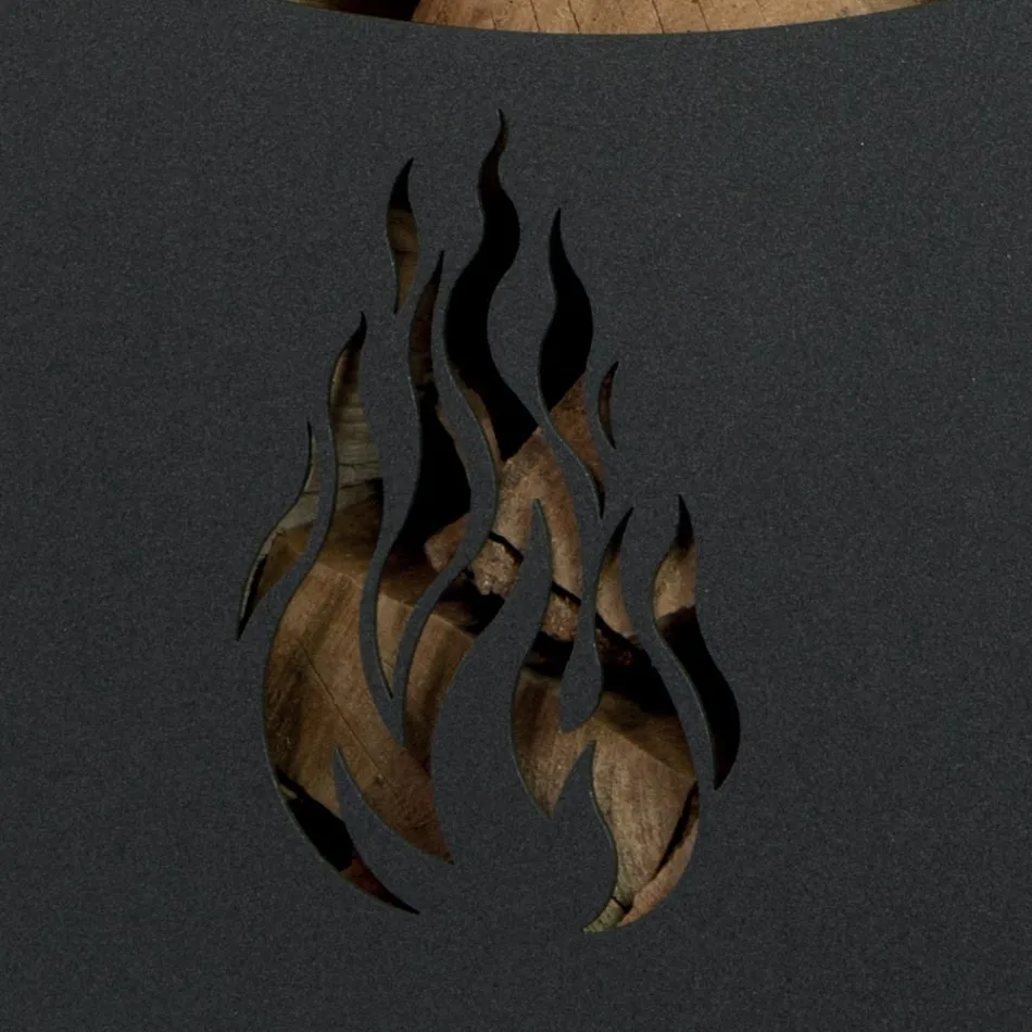 Kovový dřevěný vozík s policí a 4 kolečky Made in Italy - Geco Viadurini