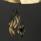 Kovový dřevěný vozík se 4 kolečky Made in Italy - Coccinella Viadurini