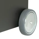 Kovový dřevěný vozík se 4 kolečky Made in Italy - Coccinella Viadurini