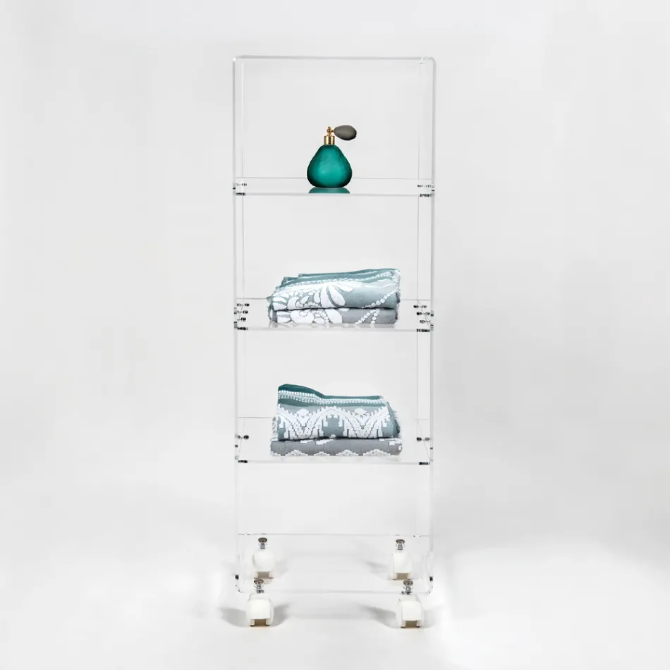 Kuchyně úložný vozík z plexiskla Made in Italy - Ercolano Viadurini