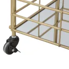 Potravinový vozík se zlatou strukturou se zlatou povrchovou úpravou - Viviana Viadurini