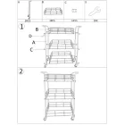 Potravinový vozík se zlatou strukturou se zlatou povrchovou úpravou - Viviana Viadurini