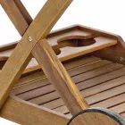 Vozík na zahradní jídlo v designu akátového dřeva - Roxen Viadurini