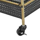 Železný potravinový vozík se strukturou ve zlaté povrchové úpravě - elegantní Viadurini