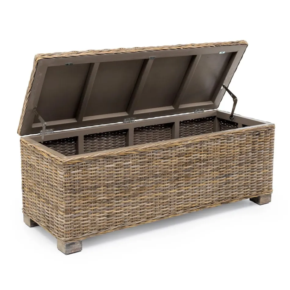 Venkovní hrudník z přírodního vlákna Kubù - Nogitsune Viadurini