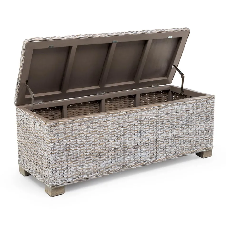 Venkovní hrudník z přírodního vlákna Kubù - Nogitsune Viadurini