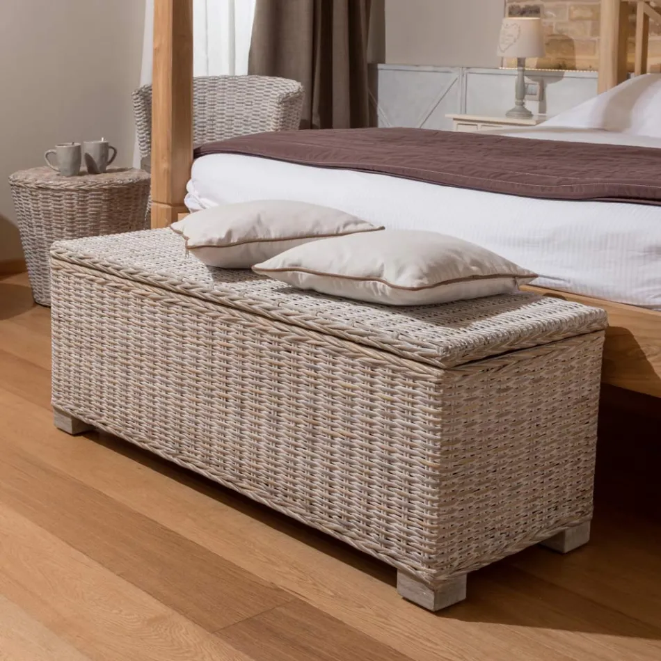 Venkovní hrudník z přírodního vlákna Kubù - Nogitsune Viadurini