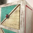 Ručně vyrobená dřevěná komoda s barevnými zásuvkami vyrobenými v Itálii - Brighella Viadurini