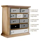 Komoda se všemi barevnými zásuvkami a různými úchyty Made in Italy - Aditya Viadurini