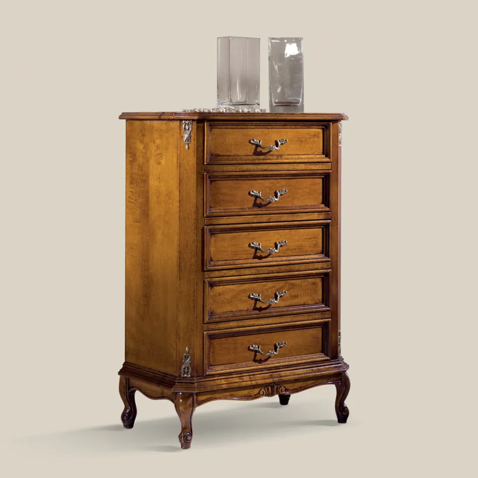 Dřevěná komoda se 7 nebo 5 zásuvkami klasického stylu Made in Italy - Richard Viadurini