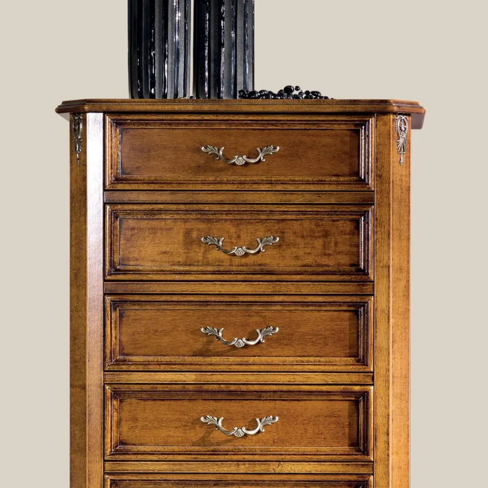 Dřevěná komoda se 7 nebo 5 zásuvkami klasického stylu Made in Italy - Richard Viadurini