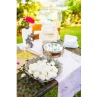 Vrchol s květinami v bahně, bílé nebo modré - Marken Viadurini