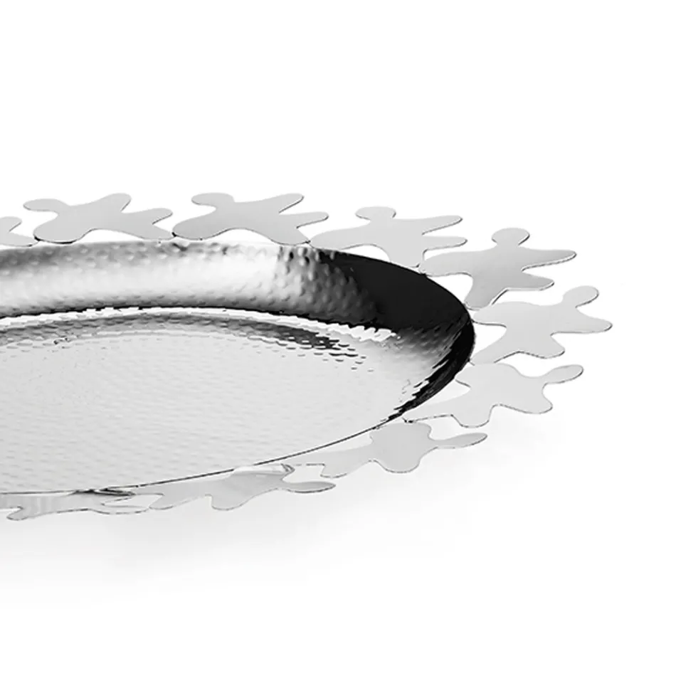 Středový design stříbrného kovu s ozdobným okrajem - Cordoba Viadurini