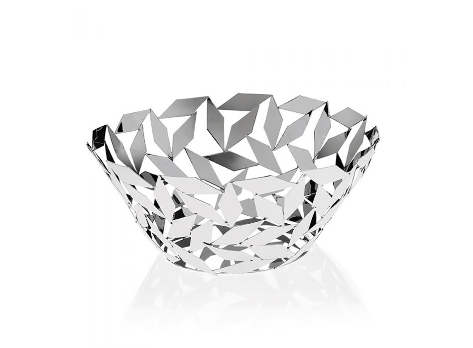 Elegantní středobod ve stříbrném kovu Luxusní geometrické dekorace - Torresi Viadurini