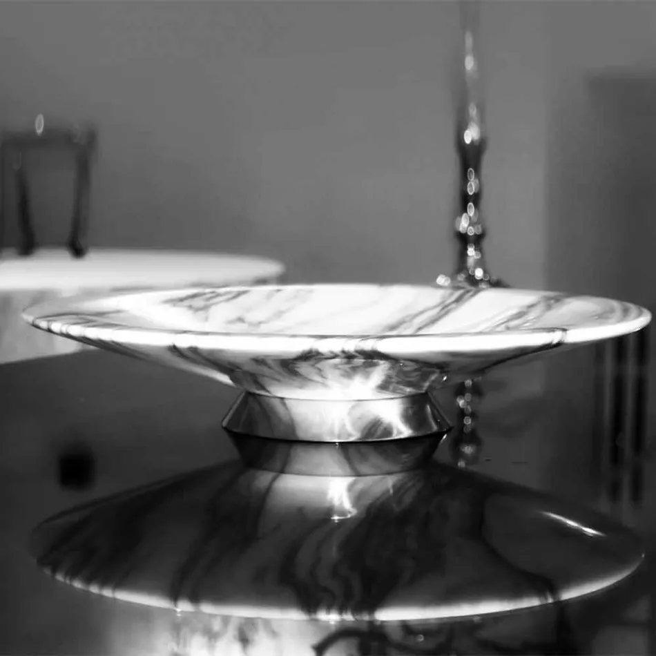 Vrchol v mramoru Brezza della Versilia a kovu vyrobeném v Itálii - Amabile Viadurini