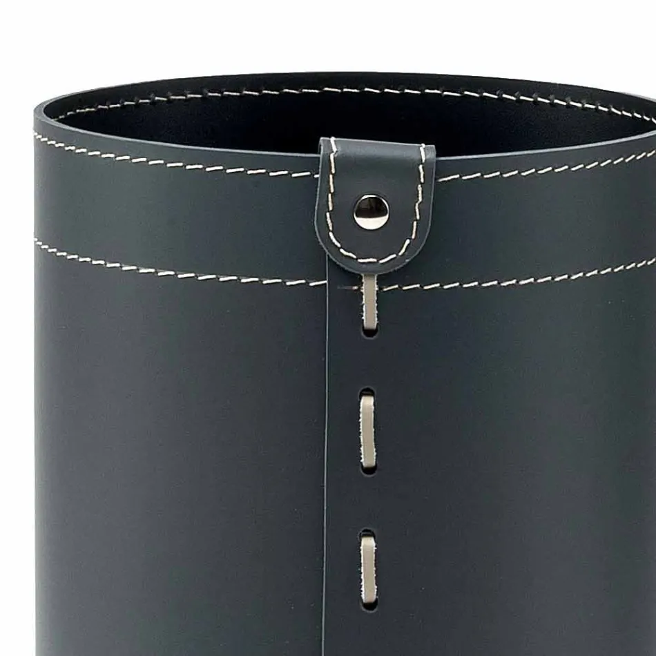 Košík odpadního papíru v regenerované ruční kůži Battista Viadurini