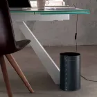 Košík odpadního papíru v regenerované ruční kůži Battista Viadurini