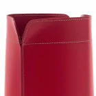 Košík odpadního papíru vyrobený v Itálii v regenerované kůži Canistro Viadurini