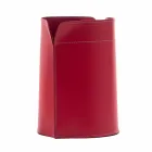 Košík odpadního papíru vyrobený v Itálii v regenerované kůži Canistro Viadurini