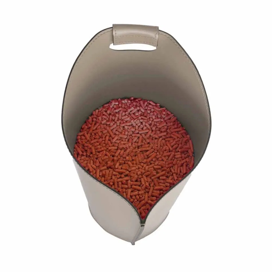 Vnitřní držák na pelety basket kůže 15 Kg SAPEL designu Viadurini