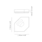 Rohová zahradní lenoška z látky Made in Italy - Rubik Viadurini