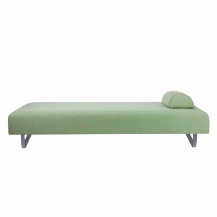 Venkovní design Chaise Longue v kovu a tkanině vyrobené v Itálii - Selia Viadurini