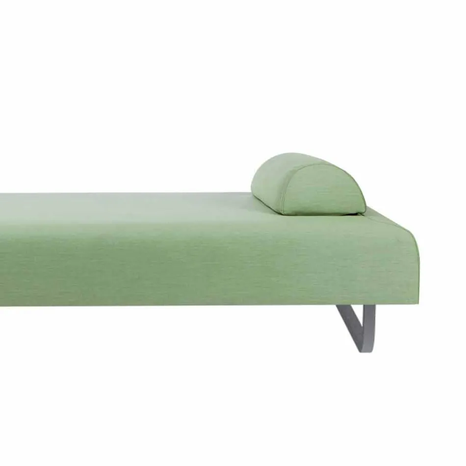 Venkovní design Chaise Longue v kovu a tkanině vyrobené v Itálii - Selia Viadurini