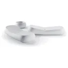 Designová venkovní lenoška z bílého polyetylenu Made in Italy - Ervin Viadurini