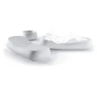 Designová venkovní lenoška z bílého polyetylenu Made in Italy - Ervin Viadurini